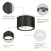 KYOTECH LED Surface-Mounted Light, Black, Surface-Mounted Spotlight, Flat with 6