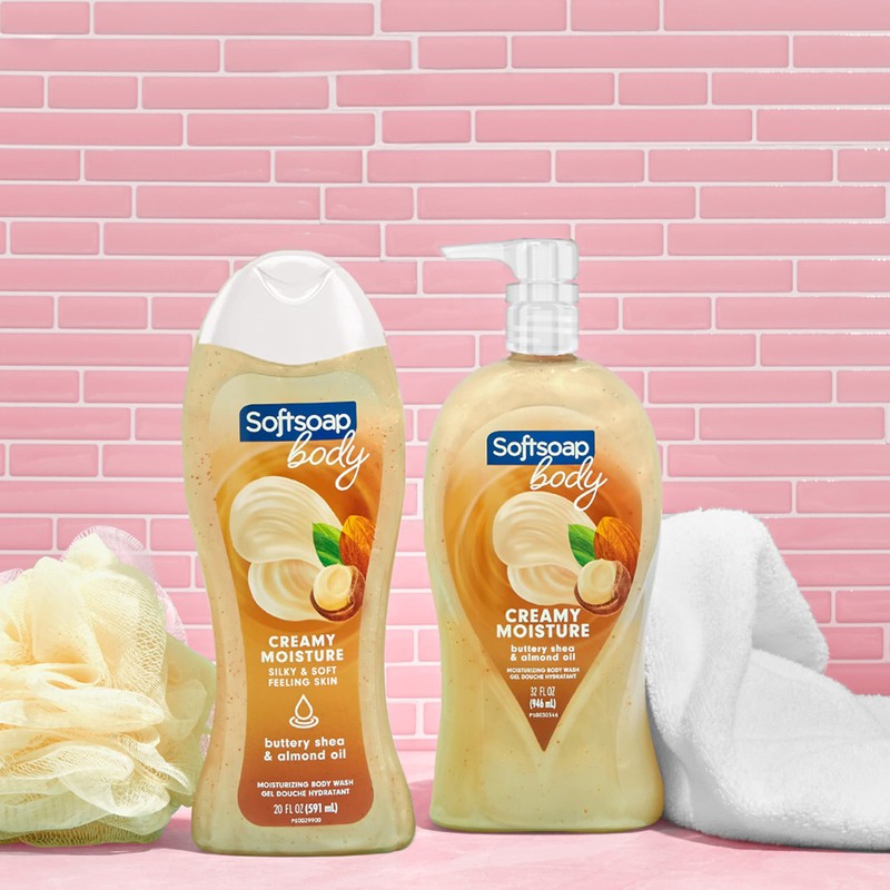 Softsoap Body Wash Pump, Buttery Shea & Almond Oil, Moisturizing