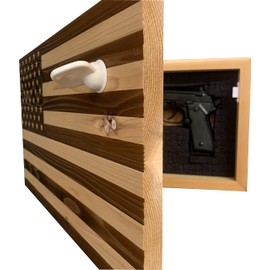 American Flag Concealed Gun Cabinet, Hidden Gun Storage American Flag