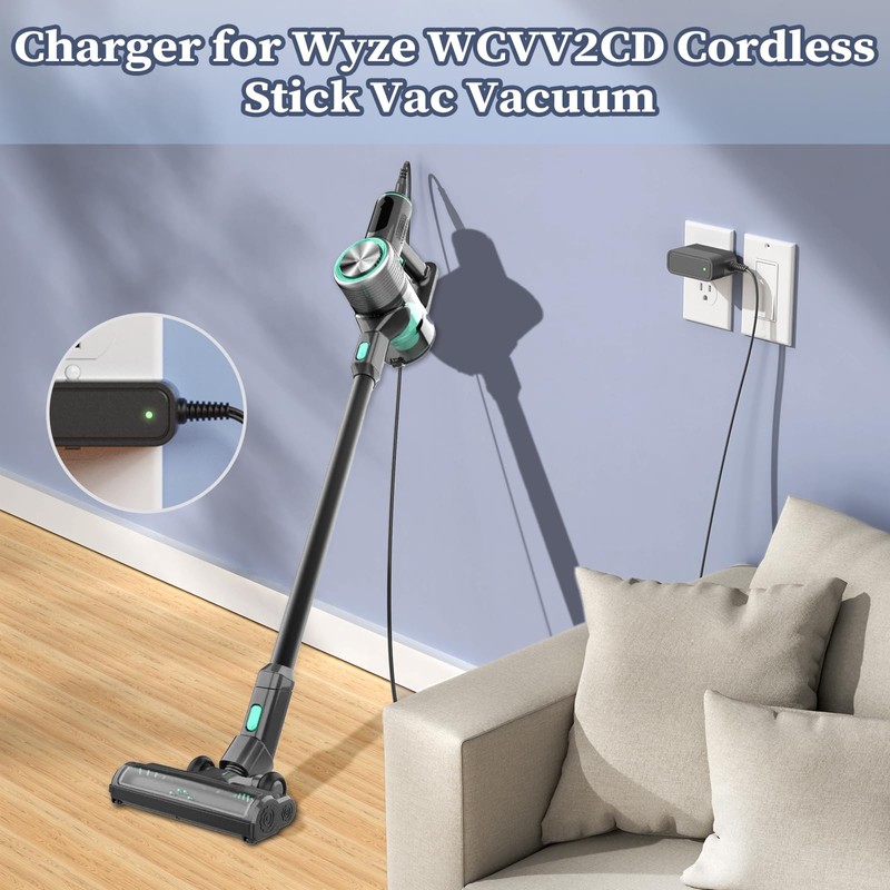 Charger for Wyze Cordless Vacuum Power Cord for Wyze WCVV2CD