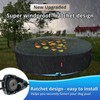 QH.HOME[2025 Upgraded Windproof] 63-64 inch Kiddie Pool Cover Round, Collapsible