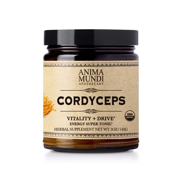 Anima Mundi Cordyceps Mushroom Powder - Real Organic Cordyceps Mushroom Powder - Mushroom Powder Supplement for Liver and Immune Support - Add to Food, Coffee, Tea and More (5oz / 141g)