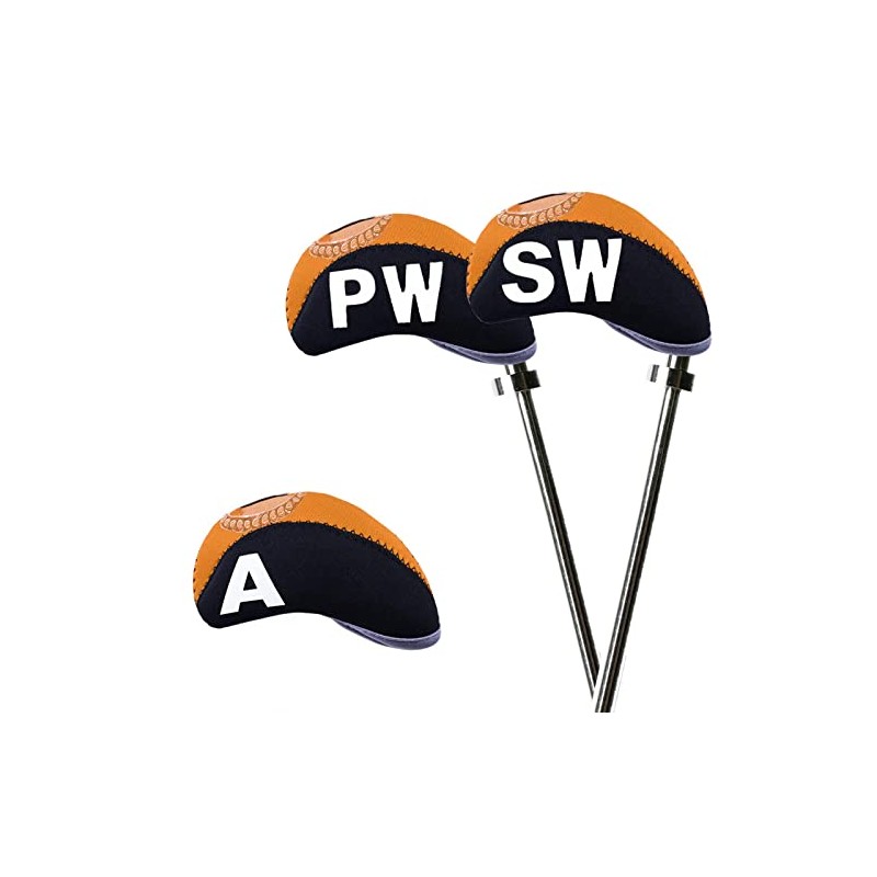 10 Pcs Golf Club Iron Head Covers Protector Headcover with