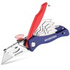 WORKPRO Folding Utility Knife, Quick-Change Box Cutter, Blade Storage in