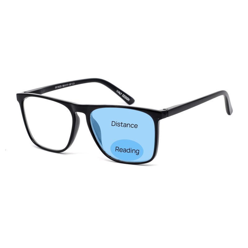OCCI CHIARI Bifocal Blue Light Glasses 2.5 Mens Large Blue