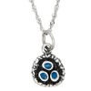 LGU Sterling Silver Oxidized Blue Jay Bird Nest with Thin
