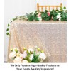 ShinyBeauty Sequin Tablecloth Rectangle 50x80-Inch Light Gold Table Cloths for