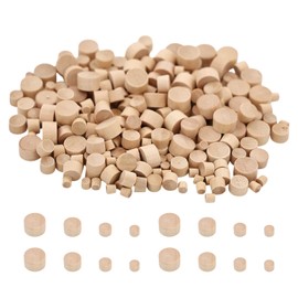 200PCS 4-Sizes Wood Plugs for Screw Holes Wood Plug, for Holes in Locking Hole Tube Furniture, Suitable for Furniture, Table and Chair Legs, Cabinet Reserved Holes, 3/16 in, 5/16 in, 3/8 in, 1/2 in