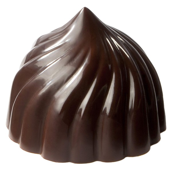Chocolate World 1760 Polycarbonate Chocolate Mold Tipped Swirl Candy Mould