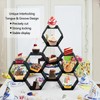 Black Honeycomb Hexagon Cake Display Stand