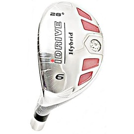 Left-Handed Men's I-Drive #6-28° Loft Hybrid Golf Club with Graphite Shaft, Senior Flex