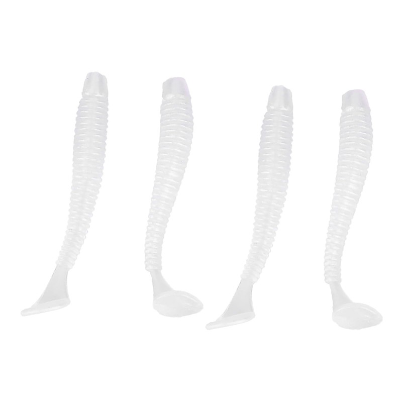 VBESTLIFE 50PCS 5cm Fishing Lures, Soft Plastic T Tail Grub