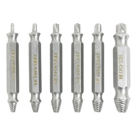 6-Piece Screw Extractor Set, Damaged Screw Remover Extractor of Damaged Screws, High Quality HSS 4341 Steel with Plastic Case