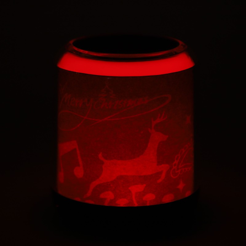 Mini Bluetooth Speaker Christmas Pattern Festive Atmosphere RGB Music Player