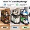 2-Tier Pull-Out Under Sink Organizer - Black Sliding Storage Rack