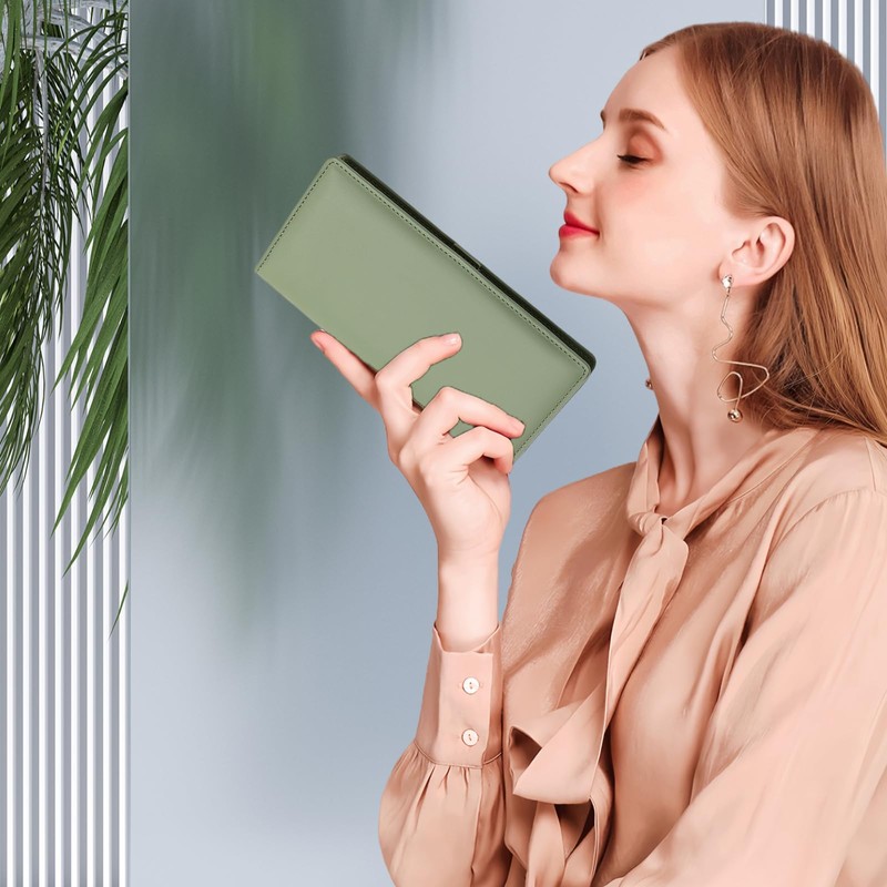 Bakurok Wallets for Women Slim Thin Soft Leather RFID Blocking
