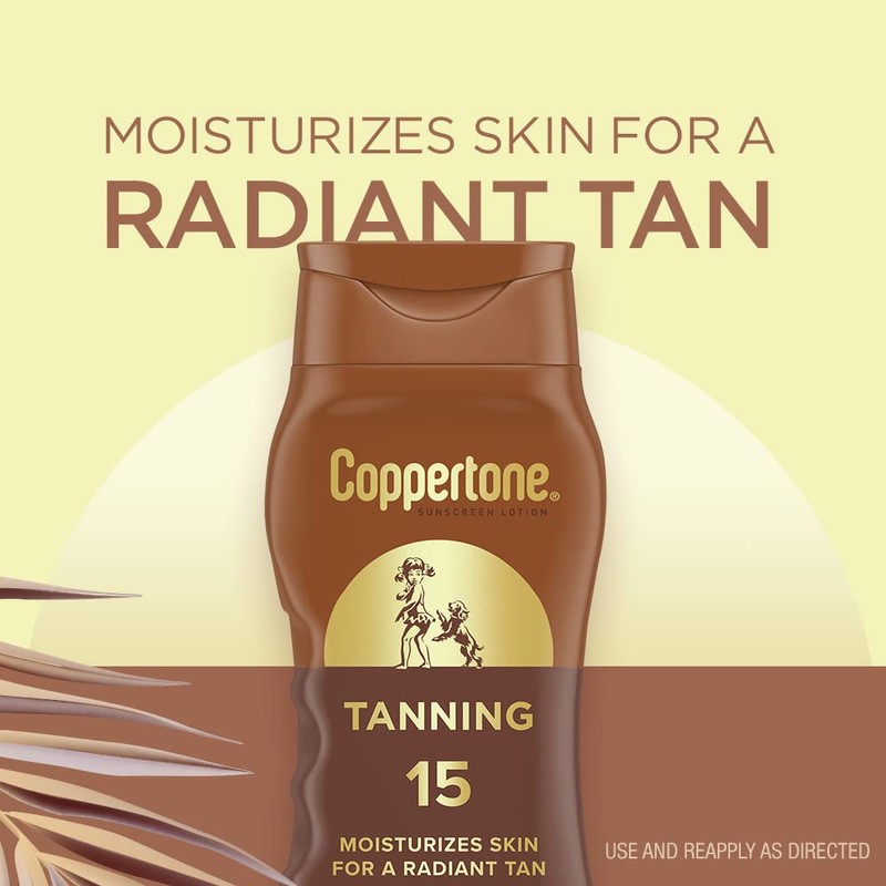 Coppertone Coppertone Tanning Sunscreen Lotion, SPF 15 Broad Spectrum Sunscreen,