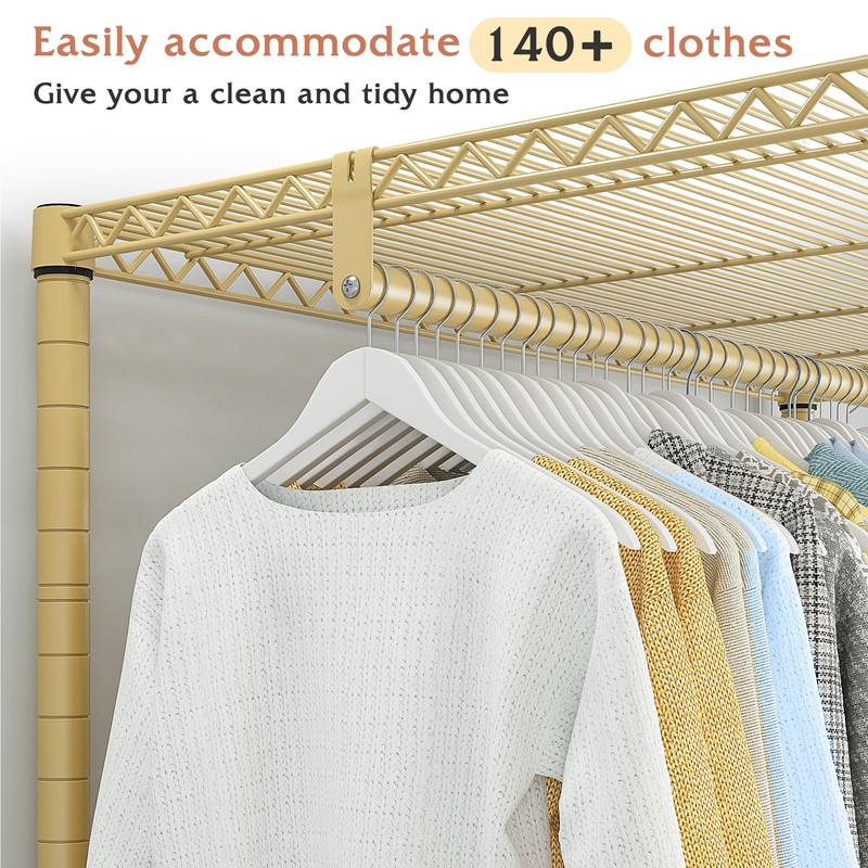 Raybee 79" H Heavy Duty Rolling Garment Rack for Hanging