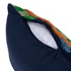 Creative Co-Op Embroidered Fabric Indoor/Outdoor Lumbar Pillow with Botanicals and