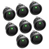 APIELE 8 pieces toggle switch, 2 position on/off with LED