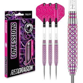 RED DRAGON Confessions 30g Tungsten Darts with Flights and Stems