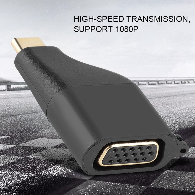Cabledeconn Type C to VGA Adapter 1080P 60Hz Resolution with