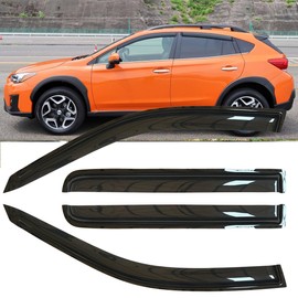 4pcs Original Shatterproof Rainproof Window Wind Deflectors for 2018-2023 Subaru Crosstrek XV & 2017-2023 Impreza,Rain Guards,Nice Looking Window Visors for Cars,Vent Deflector SUB26