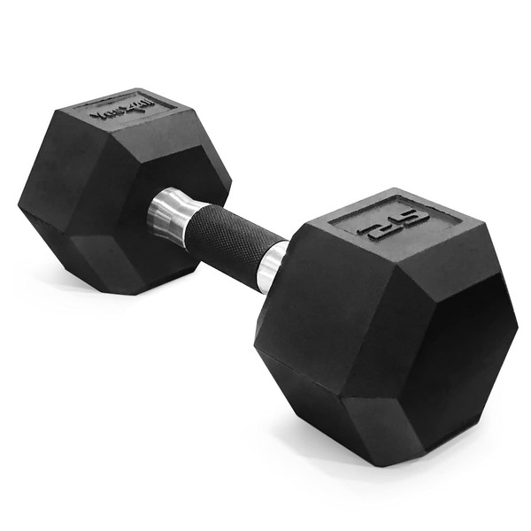 Yes4All Dumbbell Hex- Rubber Grip - 25lbs