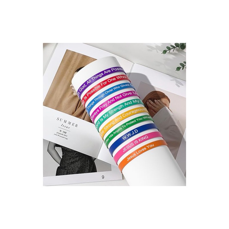 100-Pack Inspirational Bible Verse Bracelets – Christian Wristbands for Bulk