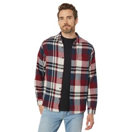 Hurley MVS0005430H604M Portland Organic Long Sleeve Flannel True Red MD True RED M