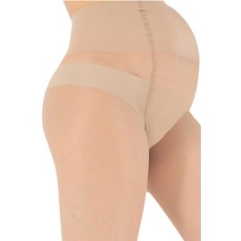 Franzoni Maternity Tights, 20 Denier Fine Stockings with Pancina for Pregnant Women, Made in Italy, beige