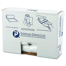 Inteplast S243306N 12-16 Gallon Capacity, 33" Length x 24" Width x 6 Micron Thickness, Natural Color, High-Density Commercial Coreless Roll Can Liner (Case of 20 Roll, 50 Bags per Roll)
