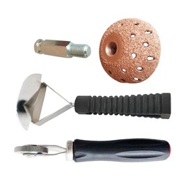 ULTECHNOVO Tire Repair Tool Kit with Bowl-shaped Grinding Head and Pressure Roller Compact and Lightweight Tire Patch Set for Cars Trucks and Motorcycles