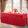 Shillance 2 Packs Red Spandex Table Clothes for 4 Foot