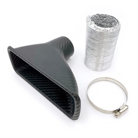 Meliore Universal Dry Carbon Style Air Intake Duct Brake Bumper Hood Intake Fog Lamp Pressure Skyline Silvia Civic GT-R Lancer Evolution Roadster Rectangular