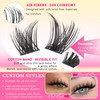 FANXITON Lash Clusters Kit Wispy Clusters Eyelash Extensions Natural Lash