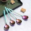 Berglander Rainbow Tablespoons of 6, Stainless Steel Titanium Shiny Colourful