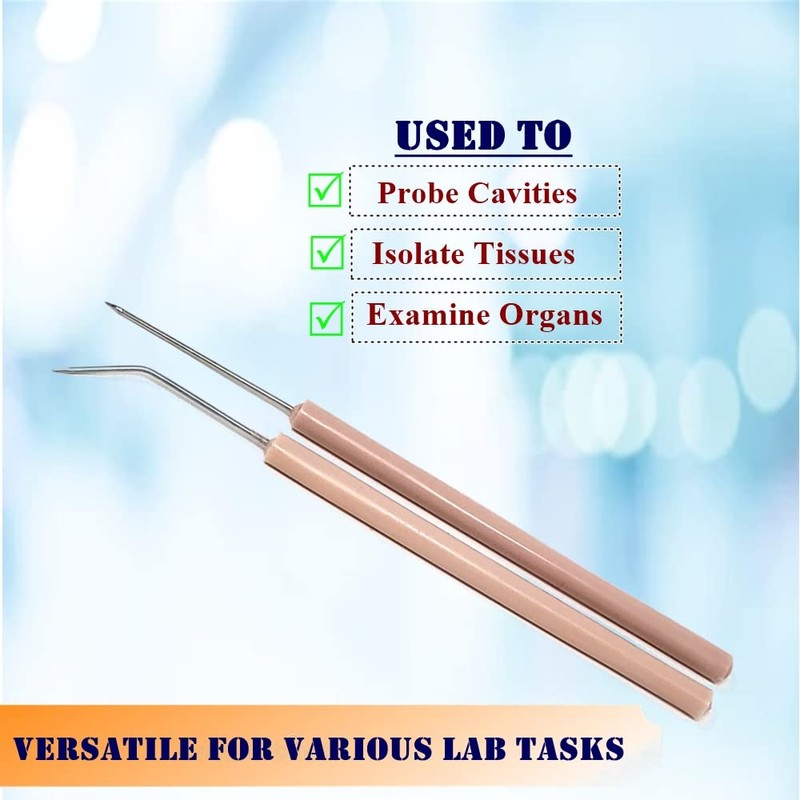 Lab Dissecting Teasing Needles with Plastic Handles for Dissection Multipurpose