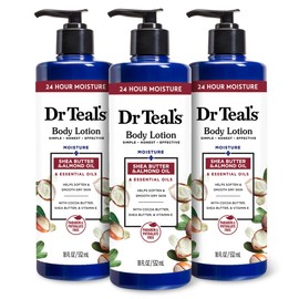 Dr Teal's Body Lotion, Shea Butter & Almond, 18 fl oz (Pack of 3)