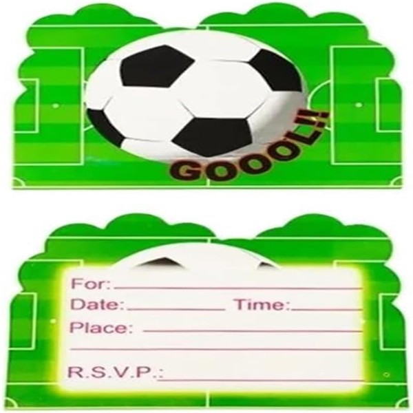 Soccer Birthday Invitation Card - 20 pieces unique design kids birthday invitation - Card stock - Durable - Great for birthday parties - Party supplie