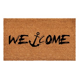 Calloway Mills Nautical Anchor Welcome Doormat, (Tan/Black, 24" x 36" x 0.60")