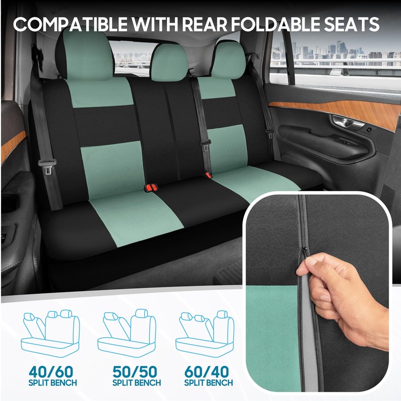 BDK PolyPro Car Seat Covers Full Set in Mint on