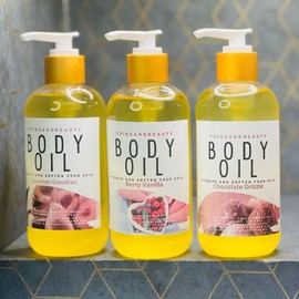 Vanilla Body Oil. After Shower Oil. Skin Hydrating Oil. Body Oil Scented. Body Oils For Women Dry Skin. (Vanilla Buttercream) (8 OUNCES, Brown Sugar)