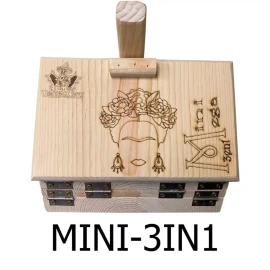megacook Mini 3-in-1 Wooden Tortilla Press with 2 Sopes