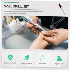 Healvian Nail Drill Bits Set 12pcs Cuticle Drill Bits Nail Drill Bit for Acrylic Nails Nail Drill Bits Safety Bits Manicure Accessories