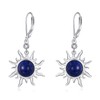 AXELUNA Lapis Lazuli Sun Earrings 925 Sterling Silver Sun Dangle