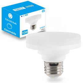 LED Puck Light Bulb with E26 Screw, Mini Flat Light Bulb, 10W Equivalent CFL 75W, Dimmable, 1100LM, 5000K, E26 Medium Base, ETL Listed, Low Profile Squat Bulbs for Home Fixture. (5000K, 1 Pack)