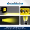Wsays 2PCS LED Amber Light Pods & Ditch Hood Hinge