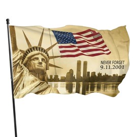9/11 Never Forget 3x5Ft Flag - Veterans Day, Independence Day, Memorial Day Outdoor Flag - Yard Porch Lawn Home Decor Patriotic Banner