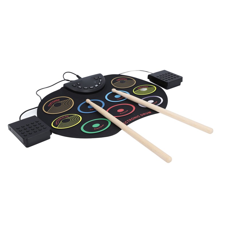 Electronic Drum Set Portable Easy to Play Roll Up Drum